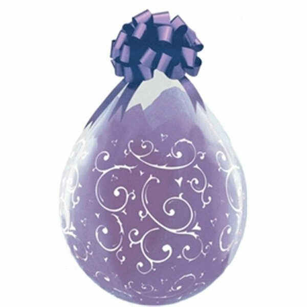 Ss Collectibles 18 in. Filigree & Hearts-A-Round Foil Balloon Clear SS3581791